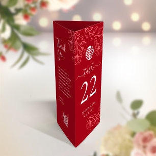 3 em 1 Número da tabela, Menu e cartões de agradec