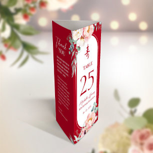 3 em 1 Número da tabela, Menu e cartões de agradec