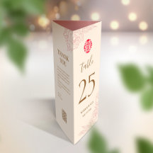 3 em 1 Número da tabela, Menu e cartões de agradec