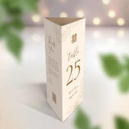 3 em 1 Número da tabela, Menu e cartões de agradec