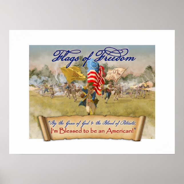 "3 Flags of Freedom" Value Poster (Frente)