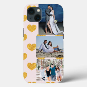 3 Foto de corações em ouro capas de iphone de ga