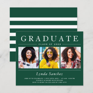 3 Foto: White Stripes Graduadas Verde