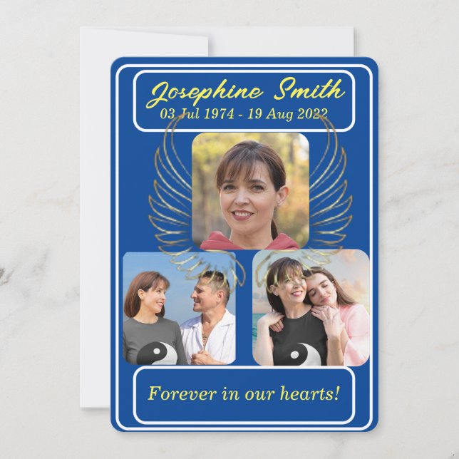 3 Fotografias Personalizadas Convite Para Memória  (Frente)