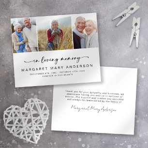 3 Fotos Cartões de agradecimentos de simpatia fune