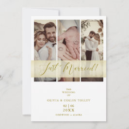 3 Fotos - Recem casados Mão - Citação Escrita