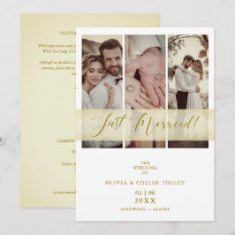 3 Fotos - Recem casados Mão - Citação Escrita