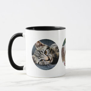 3 Fotos REDONDAS Faça o Seu Próprio Caneca Novo An