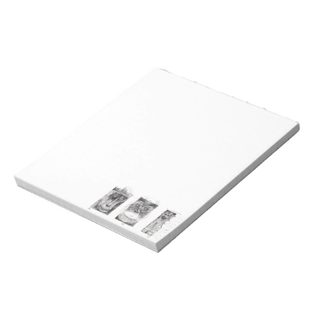 3 macacos Bloco de notas Zodiac de Ano Novo Chinês (Invertido)