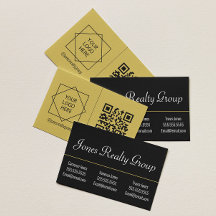 3 Nomes Logotipo do Código QR | Cartão de visita p