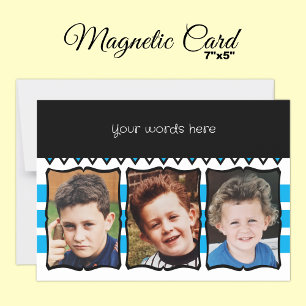 3 palavras personalizadas de fotografia cartão mag