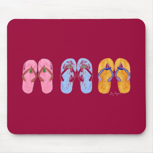 3 pares de flip-flops Mousepad (Frente)
