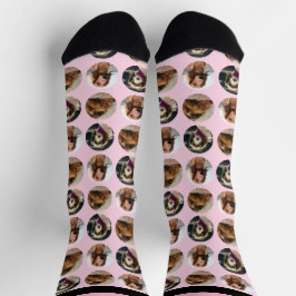 3 Photo Dachshund Crew Socks