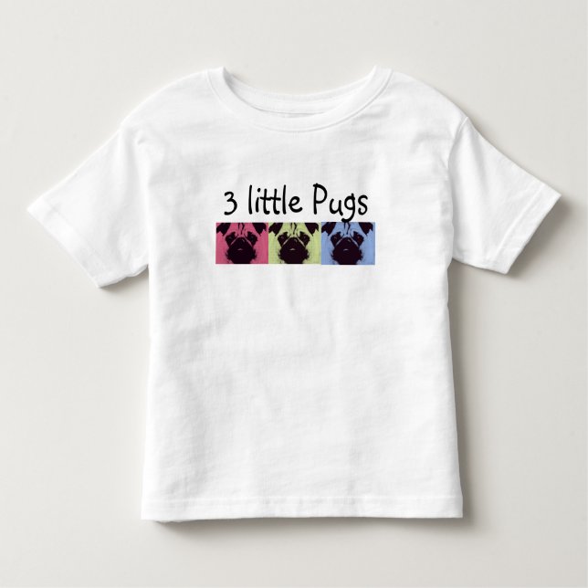 3 Pugs pequenos! Os t-shirt da criança & as (Frente)