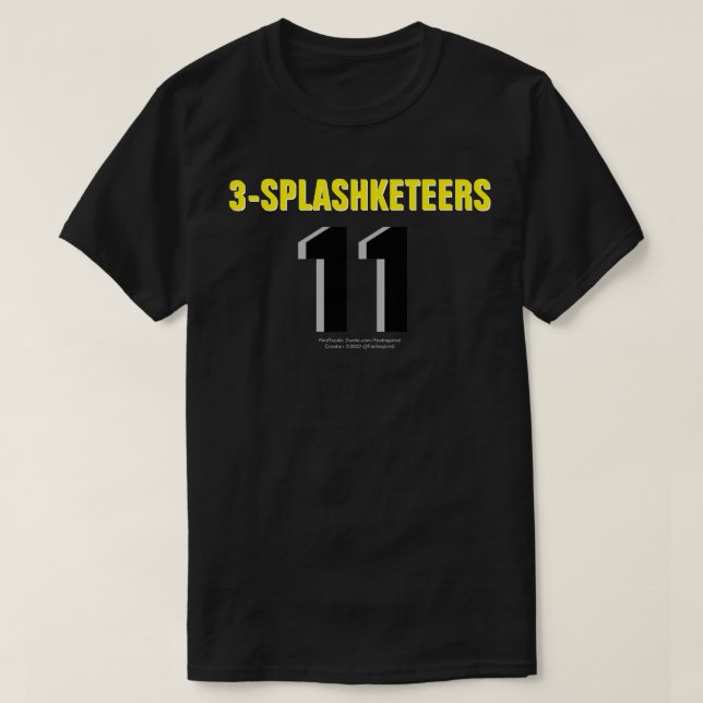 3-SPLASHKETEERS: 11 T-Shirt (Frente do Design)