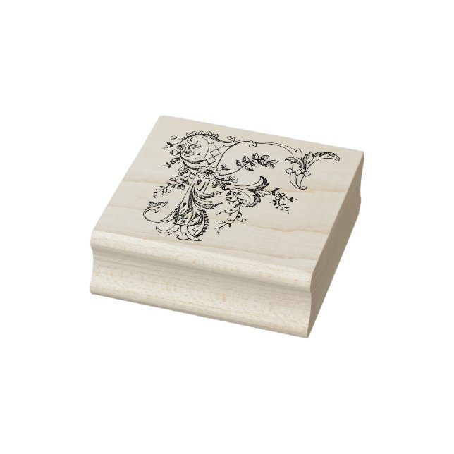 3 tamanhos de borracha carimbo Monograma inicial L (Carimbo)