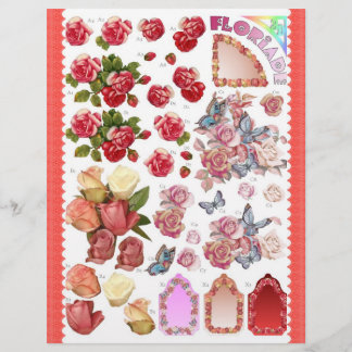 3D Decoupage - Floriade - Flores e borboletas