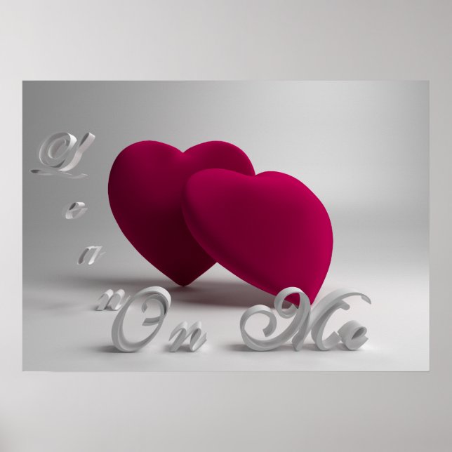 3D Hearts-Saying Poster 28x20 (Frente)