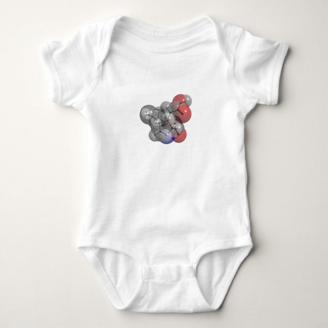3D molécula de ácido kainico transformada T-shirt (Frente)