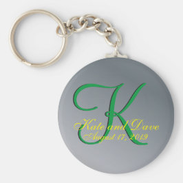 3d Monograma Faux Pewter Incrível chaveiro de Dive