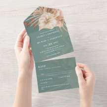 3in1 BOHO Pampas Grass Terracotta Weding RSVP