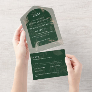 3in1 Casamento de gramíneas de Pampas Minimalista