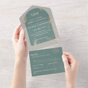 3in1 Casamento de gramíneas de Pampas Minimalistas