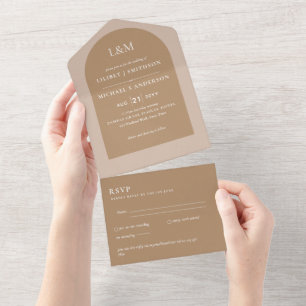 3in1 Modern Typografia Arch Colorways Weding RSVP