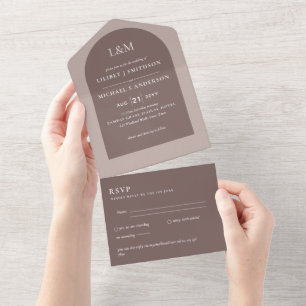 3in1 Modern Typografia Arch Colorways Weding RSVP