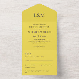 3in1 RSVP de Convite de casamento Somente Texto Am
