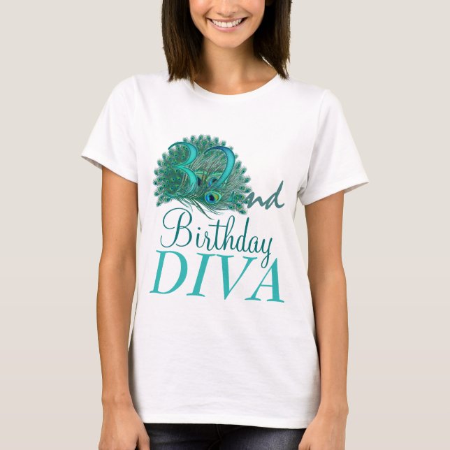 3ò Camisas da diva do aniversário (Frente)
