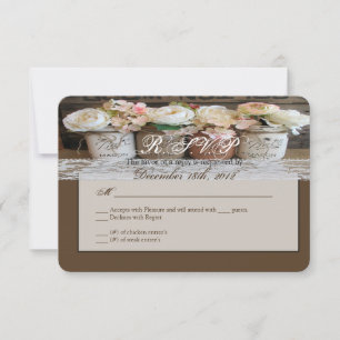 3x5 R.S.V.P. Placa de resposta - Jars Mason com Ro