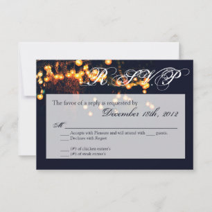 3x5 R.S.V.P. Placa de resposta - Luzes de string d