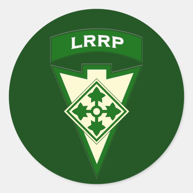 4ª Infantaria LRRP Recondo adesivo de bolso UA (Frente)