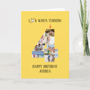 4º Cartão com fotos de aniversário