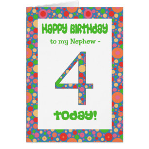 4º Cartão de Aniversário para Sobrinho, Brilho e B