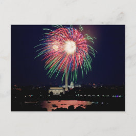 4º de julho Fireworks, cartão postal Washington DC