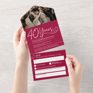 40º aniversário de casamento de Rubi refeição verm