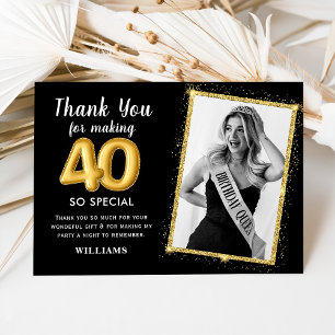 40º Convite à Fotografia de Aniversário Moderno