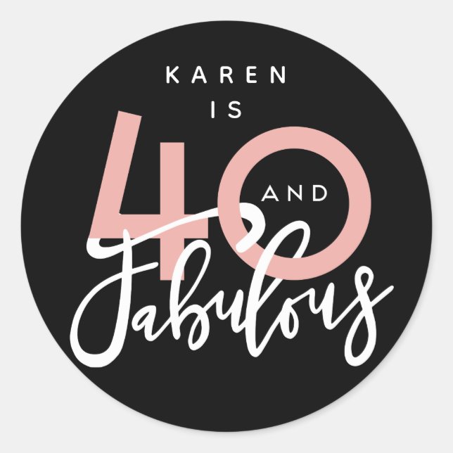 40 e autocolantes fabulosos (Frente)