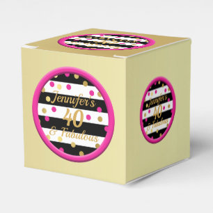 40 e caixa Dourado fabulosa do cupcake
