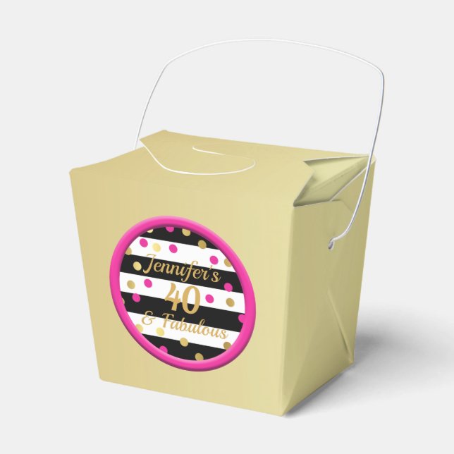 40 e Douradas caixas de Comida chinesas fabulosas (Frente)