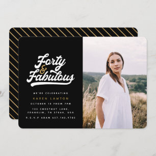 40 e fabuloso convite para fotografias de festa de