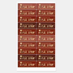40 ETIQUETAS DE GRAU DE MAPLE em 4 CORES DE XAROPE