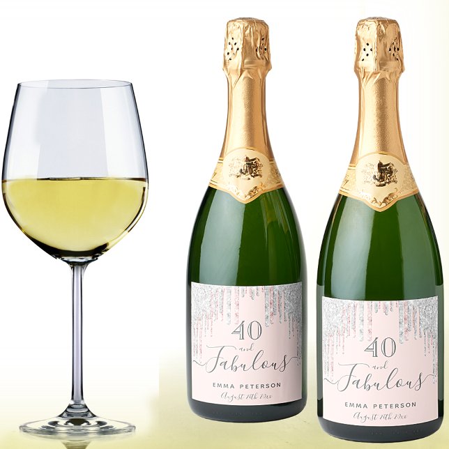 40 fabulosos aniversários rosa dourados cintilação (Criador carregado)