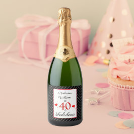 40 & Nome Fabuloso do aniversário de 40 anos preto