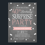 40th Aniversário do convite de festas | da<br><div class="desc">Este convite de festas da surpresa do aniversário de 40 anos do chique e do na moda caracteriza um tema elegante dos confetes com tipografia moderna em um fundo do quadro. Para um convite ainda mais memorável selecione uma forma cortada, um papel textured ou um papel grosso dobro. Por um...</div>