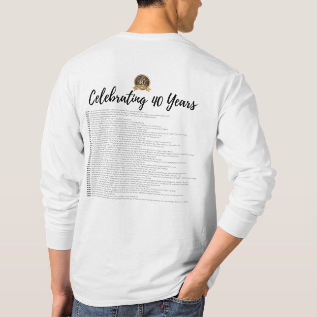 40th Anniversary Show Title Long-Sleeve T-Shirt (Verso)