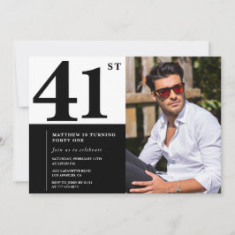 41ruas brancas e pretas Foto de convites de aniver