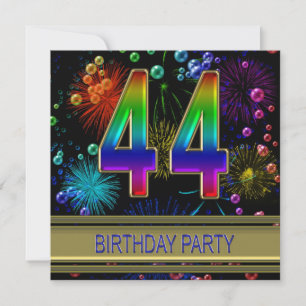 44 Convite de aniversário com bolhas